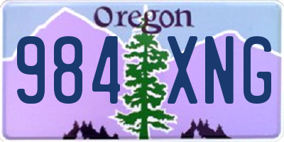 OR license plate 984XNG