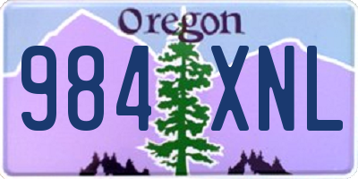 OR license plate 984XNL