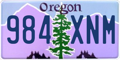 OR license plate 984XNM