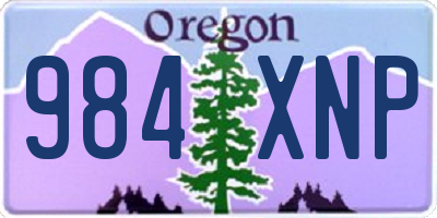 OR license plate 984XNP