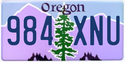 OR license plate 984XNU