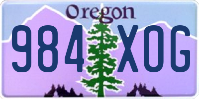 OR license plate 984XOG