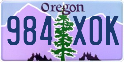 OR license plate 984XOK