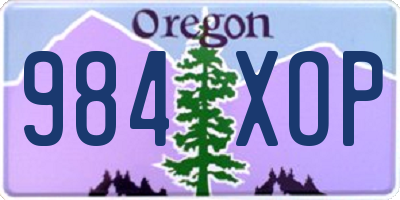 OR license plate 984XOP