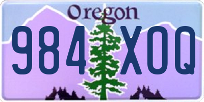 OR license plate 984XOQ