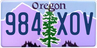 OR license plate 984XOV