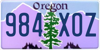 OR license plate 984XOZ