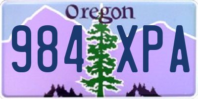 OR license plate 984XPA
