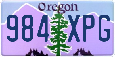 OR license plate 984XPG