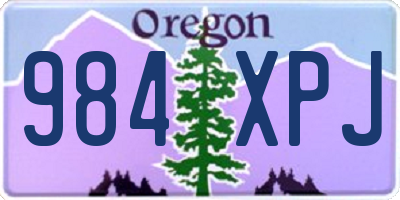 OR license plate 984XPJ