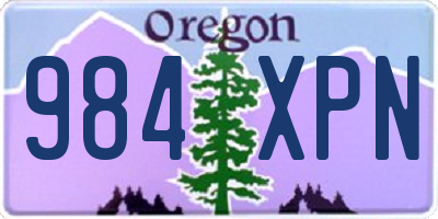 OR license plate 984XPN