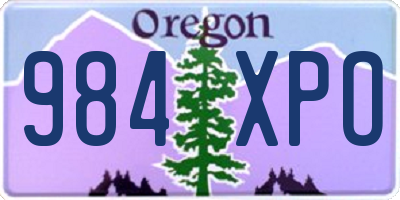 OR license plate 984XPO