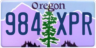 OR license plate 984XPR