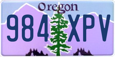 OR license plate 984XPV
