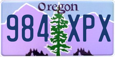 OR license plate 984XPX