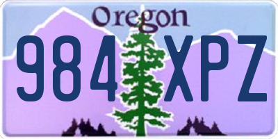 OR license plate 984XPZ