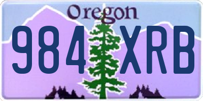 OR license plate 984XRB