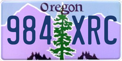 OR license plate 984XRC