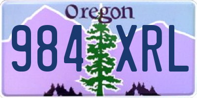 OR license plate 984XRL