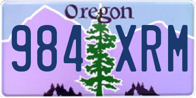 OR license plate 984XRM