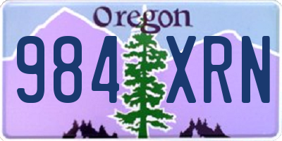 OR license plate 984XRN