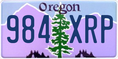 OR license plate 984XRP