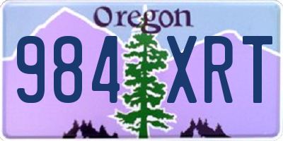 OR license plate 984XRT