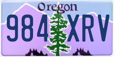 OR license plate 984XRV