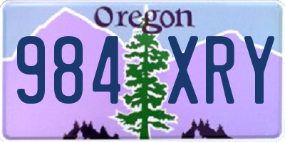 OR license plate 984XRY