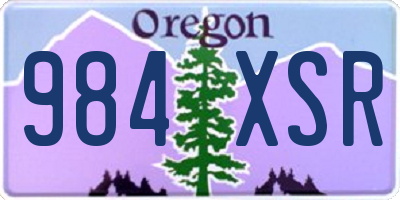 OR license plate 984XSR