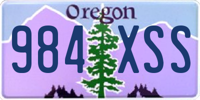 OR license plate 984XSS