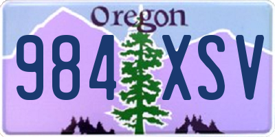 OR license plate 984XSV