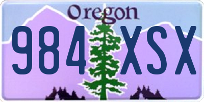 OR license plate 984XSX