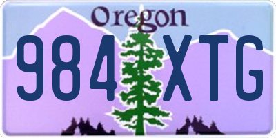 OR license plate 984XTG
