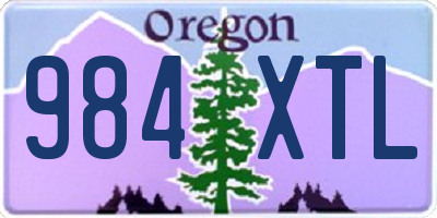 OR license plate 984XTL