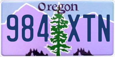 OR license plate 984XTN