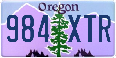 OR license plate 984XTR