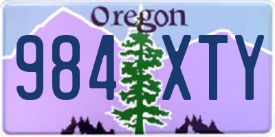 OR license plate 984XTY