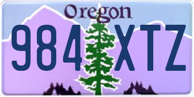 OR license plate 984XTZ
