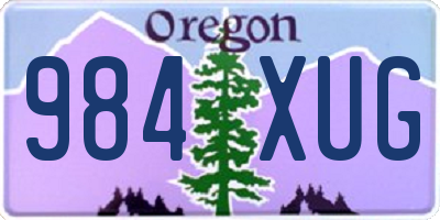 OR license plate 984XUG