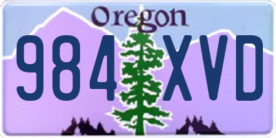 OR license plate 984XVD
