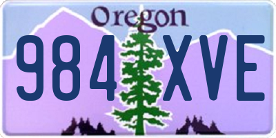 OR license plate 984XVE