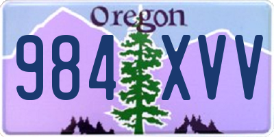 OR license plate 984XVV