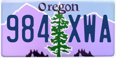 OR license plate 984XWA