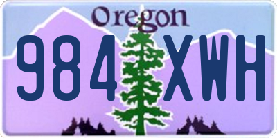 OR license plate 984XWH