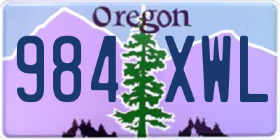 OR license plate 984XWL