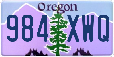 OR license plate 984XWQ