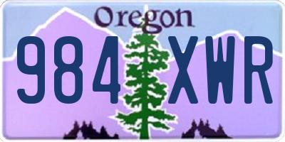 OR license plate 984XWR