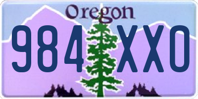 OR license plate 984XXO