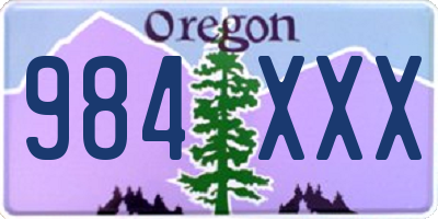 OR license plate 984XXX